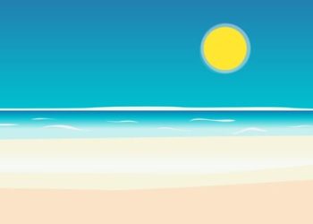 Cartoon Beach Drawing Tutorial